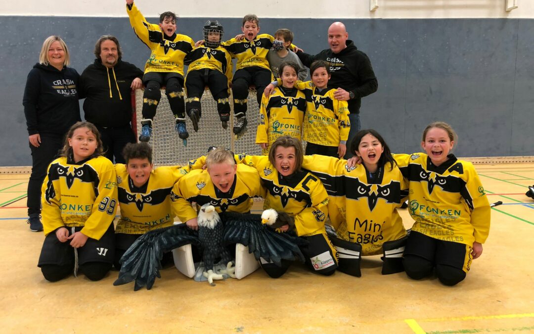 Bambini I gewinnt nach fulminantem Sieg gegen die Ducks aus Duisburg die Meisterschaft in der Bambiniliga B